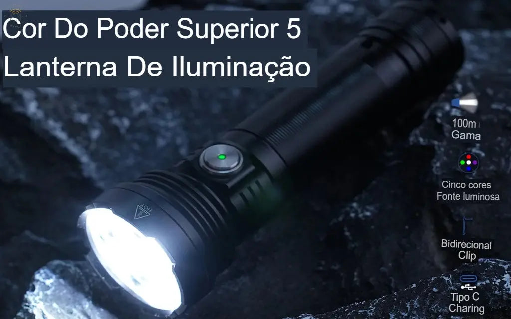 Lanterna LED EDC V10 1000LM Recarregável.