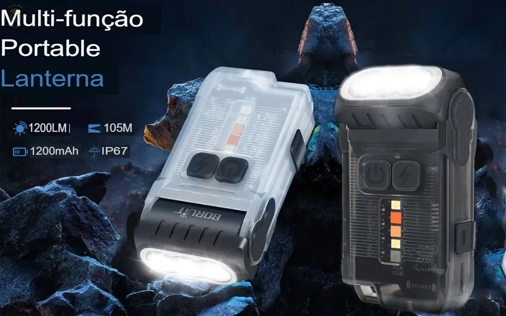 Lanterna LED EDC V10 1000LM Recarregável.